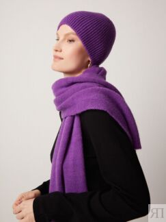 Комплект шапка-шарф фиолетовые (шапка 54-56, шарф 190*45) Elis