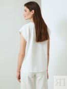 Блуза с коротким рукавом белая трикотажная (42) Elis