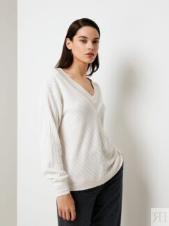 Пуловер из фактурного трикотажа (46) Elis