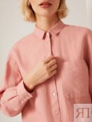 Рубашка длинная льняная розовая (44) Elis