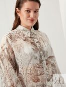 Блуза с принтом лёгкая светлая (48) Lalis