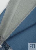 Двухцветный шарф с бахромой (60*175) Elis