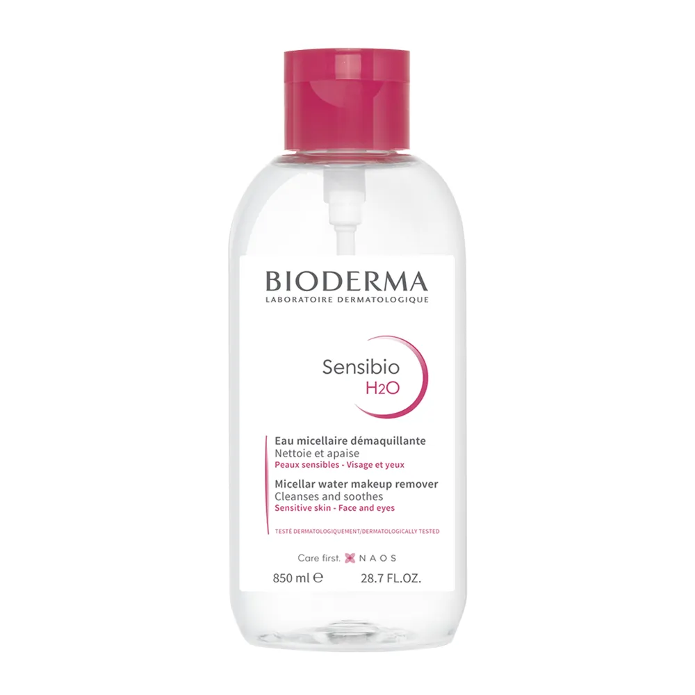 BIODERMA Вода мицеллярная сенсибио с помпой / Н2О 500 мл BIODERMA 28709W фото 1