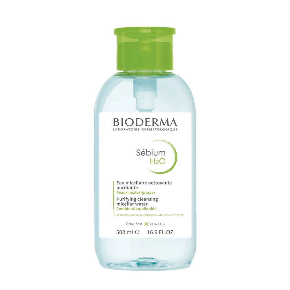 BIODERMA Вода мицеллярная себиум с помпой / Н2О 500 мл BIODERMA 28642W фото 1