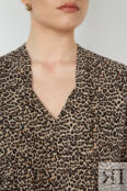Блузка с бантом леопардовый принт Mollis