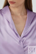 Блуза из атласа с перьями на рукавах Mollis