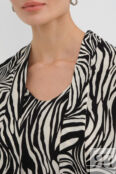 Блуза с бантом принт зебра Mollis
