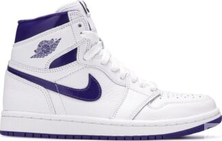 Кроссовки Air Jordan 1 Retro High OG PS Court Purple, белый