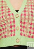 Кардиган VILA Vichekina V Neck Cardigan, розовый тысячелистник с нефритовым V1021I19C-M11 | pink yarrow with jade lime фото 4