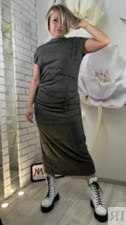 Платье - водолазка цвет графита MODLAV ML4788-38 Modlav