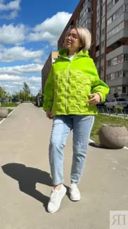 Модная куртка - бомбер салатового цвета MODLAV ML4263-39 Modlav