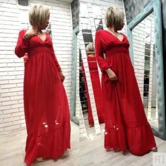 Платье вечернее макси красного цвета MODLAV ML4032-5 Modlav