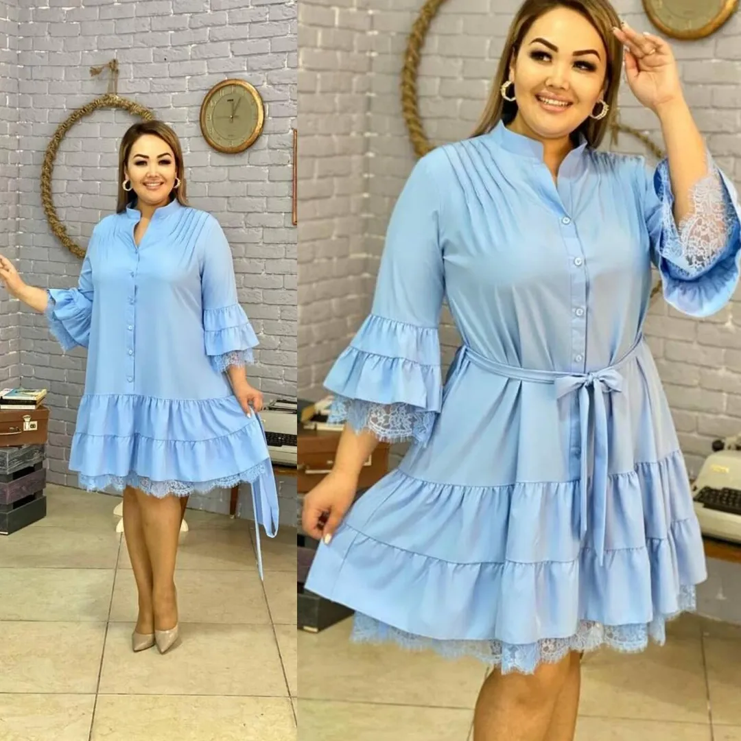 Платье голубого цвета MODLAV ML2608-9 Modlav