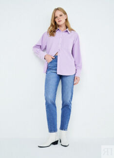 Вельветовая рубашка, Фиолетовый O`Stin