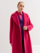 Розовое пальто «кокон»
