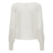 Пуловер из рифленого трикотажа вырез-лодочка  XL белый
