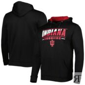 Мужской черный пуловер с капюшоном Indiana Hoosiers Slash Stack 2.0 Colosse 65115790 фото 1