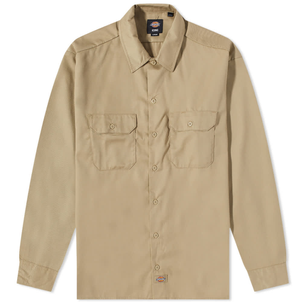 Рубашка Dickies Long Sleeve Work Shirt DK0A4Y26KHK1 | Khaki фото 1