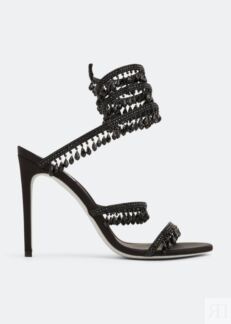 Сандалии RENÉ CAOVILLA Cleo crystal-embellished sandals, черный