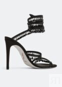 Сандалии RENÉ CAOVILLA Cleo crystal-embellished sandals, черный C10182-105-R001V050 | Black фото 4