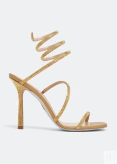 Сандалии RENÉ CAOVILLA Cleo crystal-embellished sandals, золотой