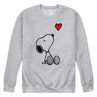 Мужской свитшот с рисунком Peanuts Snoopy Red Heart Licensed Character