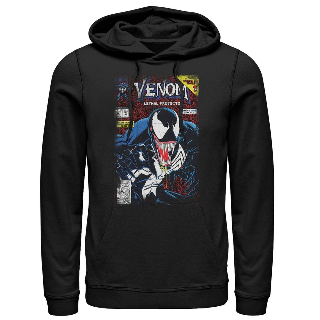 Мужская толстовка с рисунком обложки комиксов Marvel Venom в винтажном стил