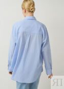 Рубашка из тонкого жатого хлопка, Голубой O`Stin