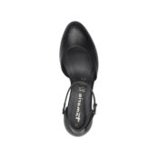 Туфли-лодочки с ремешком на щиколотке  40 черный