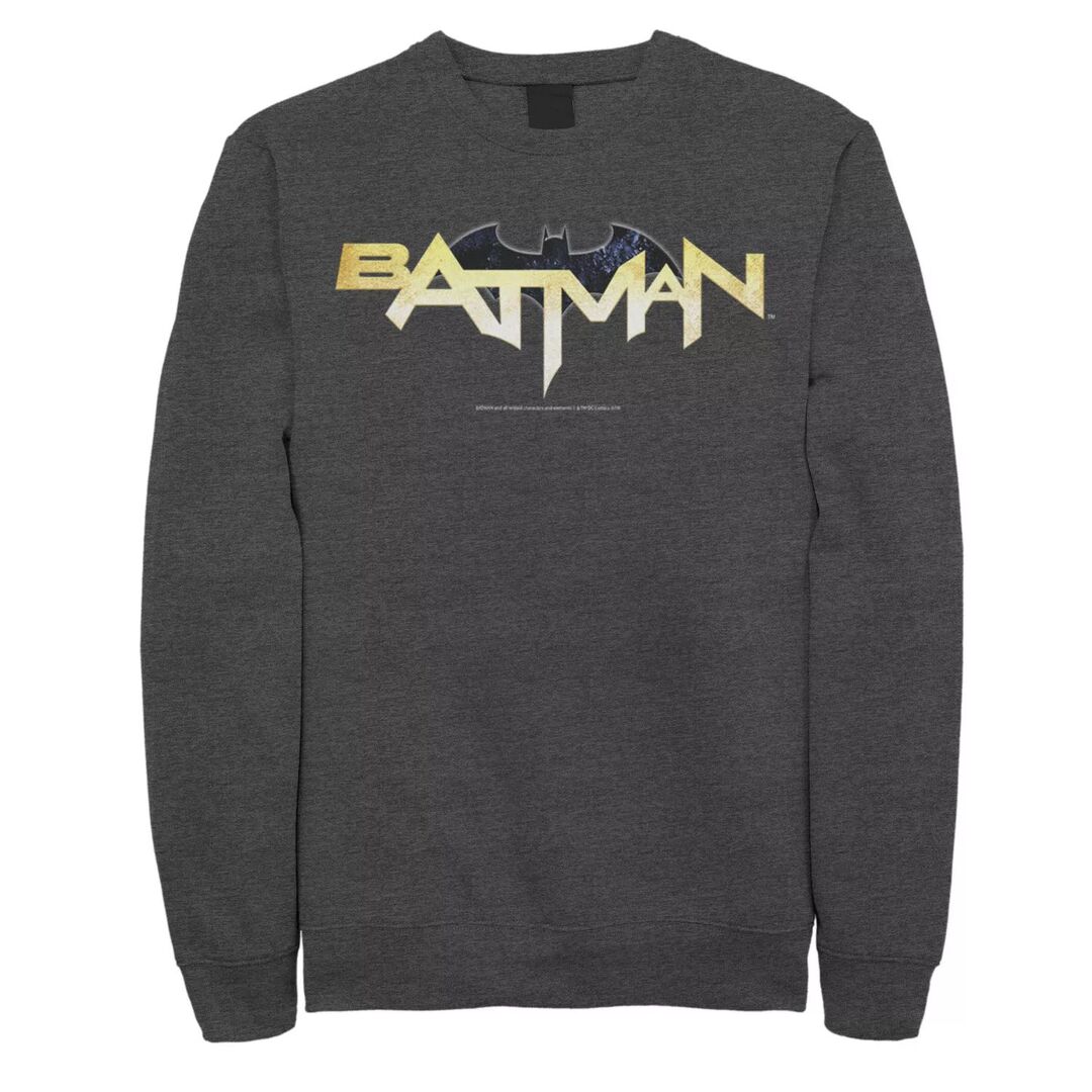 Мужской свитшот с текстовым логотипом на груди Batman Modern DC Comics 62004835 | Charcoal Heather фото 1