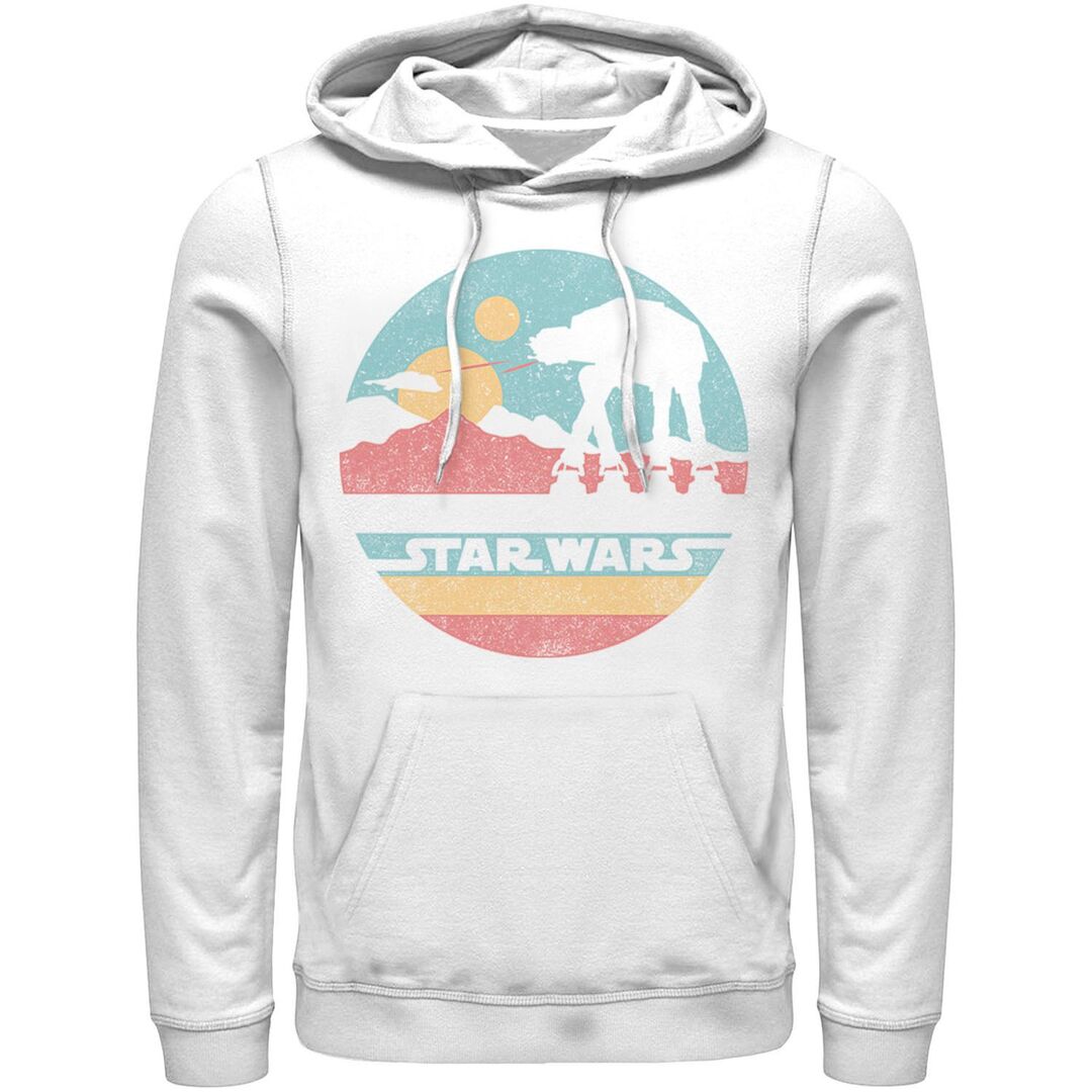 Мужская толстовка с вырезом и логотипом Star Wars AT-AT Silhouette Licensed 39594608 | White фото 1