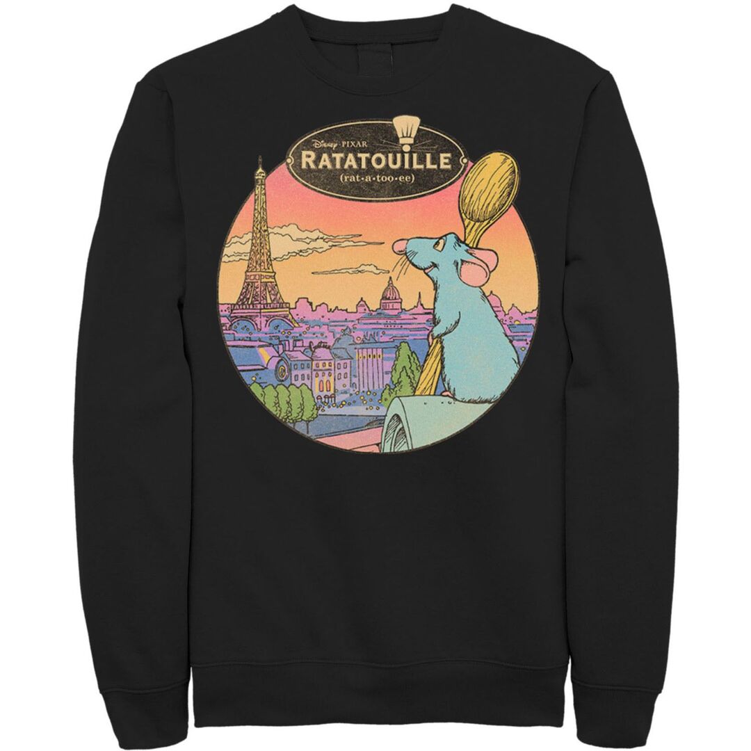 Мужской свитшот Over Look Paris Disney/Pixar Рататуй Licensed Character, че 17733547 | Black фото 1