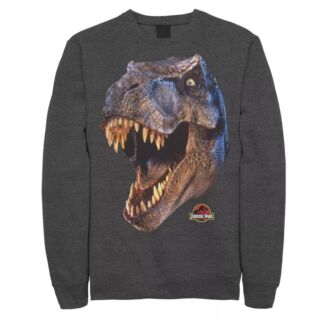 Мужской флисовый пуловер с рисунком «Парк Юрского периода» T-Rex Head Roar