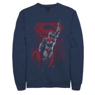 Мужской свитшот с плакатом Superman Fly Up, Blue DC Comics, синий