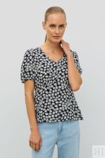Приталенная блузка с цветочным принтом (арт. baon B1923035)