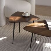 Набор столиков из массива акации в скандинавском стиле