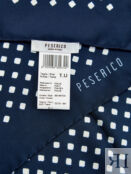 Платок из гладкого шелкового твила с принтом и логотипом PESERICO