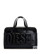 Дорожная сумка из гладкой эко-кожи с фактурным логотипом DIESEL