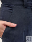 Высокие брюки из окрашенного вручную хлопка и льна с защипами GENTRYPORTOFI