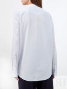 Рубашка из хлопкового поплина в полоску с вышитой монограммой JIL SANDER