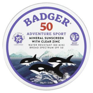 Минеральное Солнцезащитное Средство Badger Company SPF 50 с прозрачным цинк