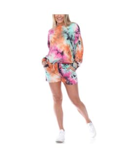 Женский комплект с шортами и топом tie dye lounge, 2 предмета White Mark, м