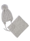 Комплект вязаный для девочки: шапка, шарф PlayToday Kids