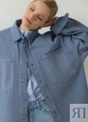 Куртка-рубашка на кнопках, Голубой O`Stin