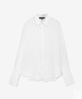 Блузка с широкими манжетами белая GLVR (XL)