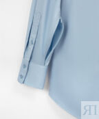 Блузка с потайными молниями в рукавах голубая GLVR (XL)