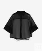 Блузка с рукавами-кимоно черная GLVR (XL)