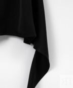 Блузка с ниспадающими лентами черная GLVR (XL)