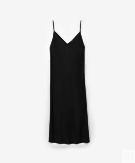 Платье-комбинация прямой формы черное GLVR (L)