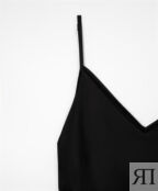 Платье-комбинация прямой формы черное GLVR